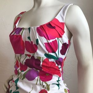 Suzi Chin flower garden ruched waist dress